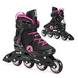 ATTABO Fitness Inline Skates Damen Cyclone Größe 40 EU Inliner Rollschuhe mit ABEC-7-Lager Räder PU 82A Halbharte TPR Komfort Stabilität Dreifache Anpassung Roller Skates für Frauen in Rosa