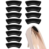 AOZUO 12 Stück Rutschfeste Fersenpolster, Selbstklebender Antirutsch Rutschfeste Fersenschutz für Erhindert Abrieb, Heel Pads zur Vermeidung von Fersenrutschen, Reibung und Blasenbildung(Schwarz)
