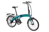 F.lli Schiano Galaxy, E Bike Klappbar 20 Zoll, 36V 10.4Ah Abnehmbarer Akku, Motor 250W 40Nm, Klapprad Ebike für Herren/Damen, Blau