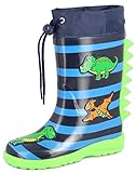 Beck Jungen Dinoworld Gummistiefel, Blau, 26 EU