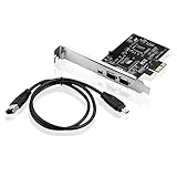 S SIENOC Desktop PCI-E Expresskarte Express Card FireWire PCI Express Schnittstellenkarte 1394a IEEE1394 Controller Erweiterungskarte mit 4 zu 6-Pin Kabel