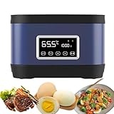 RKXKJ Sous-Vide-Garer, Edelstahl-Vakuum-Vide-Gartopf Mit LED-Touchscreen, 40–90 °C Temperaturregelung Und Intelligenter 24-Stunden-Zeitmessung, 3D-Wasserzirkulation, Für Steak, Hähnchen Und Eier