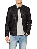 ONLY & SONS Herren onsAL PU NOOS OTW Jacke, Schwarz (Black), Large