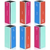 COMNICO 6 Stück Nagelpolierblock, Nagelfeilen Block, 4-stufig Entfernt Kanten und Erzeugt Sofort Einen Hochglanz Professionelle Nagelfeilen Polierer (Blau, Orange, Rosa, Grün, stück, 1, Körnung 80/80)