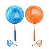 Teleskop Kescher Kinder, 2 Stück Schmetterlings Net mit Teleskopstange, Outdoor Ideal Zum Fangen von Insekten Angeln Outdoor Gartenaktivitäten Natur Wissenschaft Exploration Werkzeug