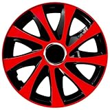 Radzierblende Drift EXTRA schwarz/rot 14 Zoll 4er Set