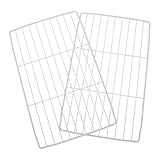 HOOTNEE Kühlschrankregale Organizer Draht 2 Stück Weiß 28X17cm Mehrlagige Ablagen für Gefrierschrank Lagerung und Zugriff Optimierung