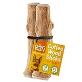 Natural Dog Treats - Natürlicher Kauknochen aus Kaffeeholz für Hunde und Welpen - Natürliches Kauholz für Hunde - Kaustab Kauholz für Hunde - Spannendes Kauspielzeug für Hunde aus Kaffeeholz - XS - 2U