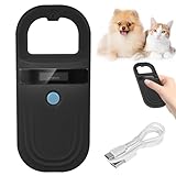 Haustier Mikrochip Lesegerät, Chiplesegerät für Tiere, Tragbares RFID Tierchip Lesegerät, Haustier ID Pet Scanner, Datenspeicherung Mikrochip Leser für Tierkennzeichnung Tiermanagement