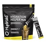 Hydraid Hydration Helper Plus Energy I Elektrolyt Pulver mit Koffein I Energy Drink I Fokus I 20 Portionen mit Grüntee Extrakt und Theanin I After Sport & After Party I Lemon Iced Tea