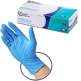 SAFE HEALTH Nitril-Untersuchungshandschuhe, blau, 100 Stück, S, M, L, XL, 3,5 mm, latexfrei, Einweg-Struktur, Klinik, Büro, Alltag, Medizin, Erste-Hilfe, Kliniken, Kochen, Reinigen, Durchstichfest