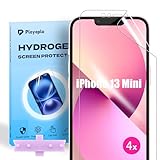 Ployeplo Hydrogel Displayschutzfolie für iPhone 13 Mini, 4 Stück HD Hydrogel Folie mit Positionierhilfe, TPU Hochempfindliche Flexible Transparente Kratzfest Schutzfolie