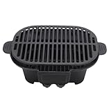 MENDUNER Kleiner Hibachi Grill, Tragbarer Holzkohlegrill, Sogar Wärmeverteilung, Japanischer Yakitori Campinggrill Zum Camping Garten Grillkochen