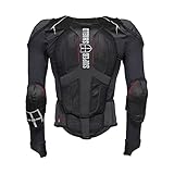 SUPER SHIELD Protektorenjacke, Rückenprotektor, Ellenbogenprotektoren & Schulterprotektoren, Level 2 CE Zertifiziert, Protektorenweste Ideal für Motorrad, Ski, Snowboard, Reiten & MTB, M