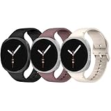 Kompatibel mit Samsung Galaxy Watch 8 Armbändern 44 mm, 40 mm/Galaxy Watch 8 Classic, 46 mm, 3 Stück, keine Lücke, ein Klick, weiches Silikon-Sport-Ersatzband für Männer und Frauen (Schwarz