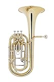 Classic Cantabile BH-1130L Baritonhorn - aus Messing, lackiert - Stimmung: Bb - Durchmesser Schallbecher: 243 mm - Bohrung: 13 mm - 3 Pumpventile - inkl. Koffer und Mundstück