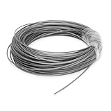 Stahlseil, Stahlseil. 50M/100M 304 Soft Fishing Hebekabel 7 * 7 Wäscheleine 1mm/ 1,5mm/2mm (Größe: 100m, Farbe: Durchmesser 1,5mm) (Color : Diameter 1.5mm, Size : 100m)