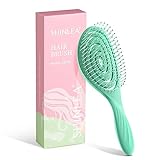 SHINLEA Haarbürste ohne Ziepen, Kopfhaut Massagebürste Detangler-Bürste für Damen, Herren & Kinder - Entwirrbürste auch für Locken & Lange Haare (Grün)