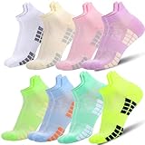 Utensilsto 8 Paar Sneaker Socken Damen Sportsocken 35-42, Baumwolle Sportsocken Knöchelsocken, Sneakersocken Damen Gepolsterte Laufsocken (80% Baumwolle, 15% Polyester, 5% Elasthan, Multicolor)