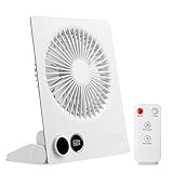 Mini Tischventilator USB Ventilator, 4000mAh Kleiner Ventilator, Tragbarer Tischventilator mit Fernbedienung, USB Tischventilator, 3 Geschwindigkeiten, Ventilator Klein für Büro, Zuhause, Camping