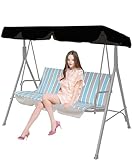 MYRDBT Ersatzdach für Hollywoodschaukel, Ersatzbezug für 2- und 3-Sitzer-Schaukeldach, wasserdicht, UV-beständig, Ersatzbezug für Veranda, Terrasse, Garten, Hängematte, Grün, 164 x 114 x 15 cm