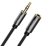 deleyCON 2m Aux Kabel 3,5mm Verlängerung - Audio Klinkenkabel Stereo Verlängerungskabel - Baumwollkabel & Metallstecker - Handy Smartphone Tablet Kopfhörer HiFi Receiver Kfz