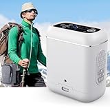 Tragbarer Sauerstoffkonzentrator mit Akku, Sauerstoffkonzentration 95 ± 3%, Tragbarer Sauerstoffgerät für Autos, Ausflüge und Reisen, mit Ai-Chip, Plateau-Modus (Anleitung in Deutsch)