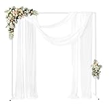 DIFU Traubogen Hochzeit Ballonbogen Gestell, 2 x 2 m Eckig Hochzeitsbogen Weiß Hintergrundständer Freistehend Galvanisiertes Eisenrohr Arches für Partys