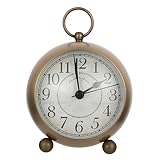 ABOOFAN 3 STK Retro leuchtender Wecker Kinderwecker Batterie wecker Stiller Sweep-Wecker Vintage-Dekor das Geschenk kleine Uhr dekorative Uhr Mini Nachttischuhr Tischdekoration Nachtlicht