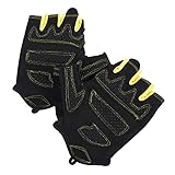 Beavorty 1 Paar Herren und Damen Half Finger Fahrradhandschuhe Atmungsaktive rutschfeste Fitness Handschuhe für Outdoor Aktivitäten für Radfahren und Sport