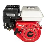 7,5 PS Benzinmotor 5100W 4 Takt Go Kart mit Motor Benzin 212ccm, hohe Leistung für Traktoren Kompressoren und Mischer vielseitig einsetzbar