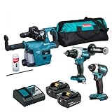 Combopack 3 Werkzeuge 18 V LXT (2 x 5,0 Ah) (DHR243+DDF486+DTD153) in einer Tasche – Makita DLX3154TX1