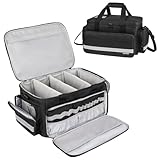 Jamiukro Groß Erst hilf tasch leer, Notfalltasch für Krankenschwester, Medizintasche Reise, Verbandstasche, Reisetasche für Medikamente, Schwarz