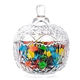 eKsdf Bonbonservierer Glas Bonbonbehälter mit Deckel Vorratsbehälter Bonbonglas Vorratsglas Bonbondose Candybar Keksdose Schokolade Süßigkeiten Glasdose Zuckerdose für Küche Party Café (Transparent)