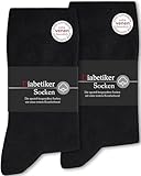 SockWaddles 6 Paar Diabetikersocken ohne Gummibund & ohne Naht 97% Baumwolle, Diabetiker Socken mit Komfortbund Hautfreundlich & Atmungsaktiv baumwollsocken für Damen Herren Schwarz 43-46