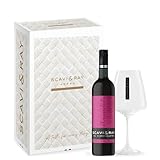 SCAVI & RAY Geschenkset – Al Cioccolato Rotwein mit Designglas, 0,75L, 10% Vol. Alkohol – Rotwein mit Schokoladenaroma, Edles Präsent für stilvolle Anlässe