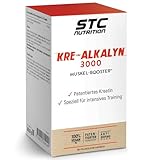 STC NUTRITION – Kre-Alkalyn 3000 – Muskel-Booster – Speziell für intensives Training – Gemäß Anti-Doping-Norm - 100% vegan – Patentierter Wirkstoff – 80 Kapseln