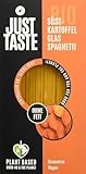 JUST TASTE - Bio Süßkartoffel Glas Spaghetti/Capellini - High Carb - 84g Kohlenhydrate - wenig Zucker - Süßkartoffel Nudeln ideal für Sportler, 250g (10er Pack; Alternativ als 2,5kg Big Pack)