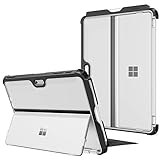 FINTIE Hülle für Microsoft Surface Go 4/3/ 2/1 (2023 2021 2020 2018) 10 Zoll Tablet, Stoßfeste Robuste Schutzhülle mit Stifthalter Original Ständer, Type Cover Kompatibel, Klar(Matt)