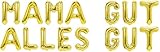 Party Austria Folienballon Schriftzug 35cm Höhe Buchstabenballon Mama/Papa/Oma/Opa Luftballon (Mama Gut alles Gut)