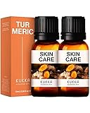 Kukka Turmeric Oil for Skin - Natural Turmeric Essential Oil for Diffuser - Turmeric Oil for Face, Hair, Aromatherapy, Bath Bombs, Soaps and Candles - Turmeric Oil for Pain (10ml x 2)