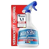 DRAXUS Profi Schimmelentferner mit innovativem Hafteffekt I Extra starkes Schimmelspray für Wand, Bad, Silikonfugen & mehr I Entfernt Schimmel hocheffektiv (Aktiv-Chlor) 500 ml