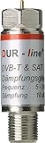 Dur-Line Dämpfungsglied 10 dB für Kabel- DVBT- und Satbereich mit exzellentem, linearem Frequenzgang