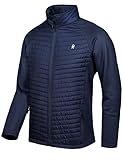 Little Donkey Andy Isolierte Wanderjacke Herren Atmungsaktiv Thermo Running Hybrid Jacke Leicht Warm Dark Blue Size XL