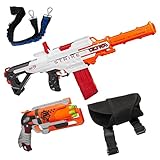 Blasterparts Ultra Strike Mission-Ready Pack kompatibel mit NERF Ultra Strike & Hammershot, inkl. Tragegurt, Holster & 2 Blastern mit Magazin & Darts