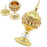 Vintage Räuchergefäß aus Metall, Eisenkunst, Räucherstäbchenhalter mit Deckel, Aromatherapie-Brenner-Halter mit abnehmbarem Tablett, Heimbüro, Tischdekoration, Spa, Hochzeitsgeschenk