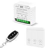 Tedeligo Kabelloser Dimmer Funk Lichtschalter Mit Fernbedienung, AC230V Dimmbare Schaltersteuerung Für LED Und Halogen 10W–150W, Kompatibel Mit Wandpaneel-Dimmerschaltern (kein WLAN Erforderlich)