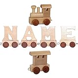 Buchstabenzug Namens-Set Lok + Marie + Endwaggon | EbyReo® Namenszug aus Holz | personalisierbar | Geschenk zur Geburt | Taufgeschenk | Geschenk zur Einschulung (Marie)