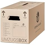 BB-Verpackungen 10 x Umzugskarton aus recycelter Pappe, sehr stabil mit doppeltem Boden (belastbar bis 40 kg) - Sets zwischen 5 und 150 Stück
