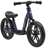 BIKESTAR Extra leichtes Kinder Laufrad mit Trittbrett für Jungen, Mädchen ab 3-4 Jahre | 12 Zoll Lauflernrad Eco Classic | Dunkelblau